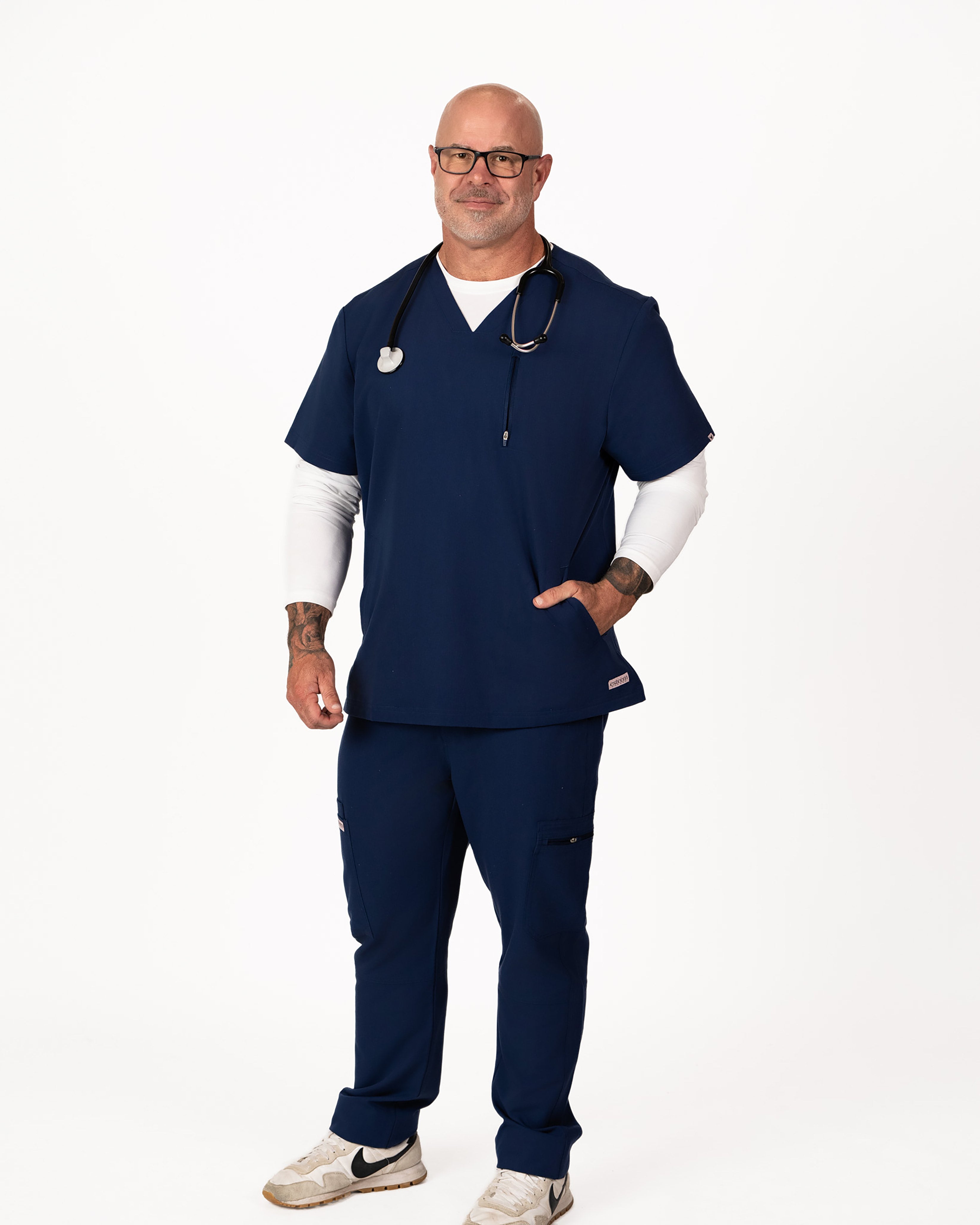 Men's straight legs Scrub Pant - Navy.