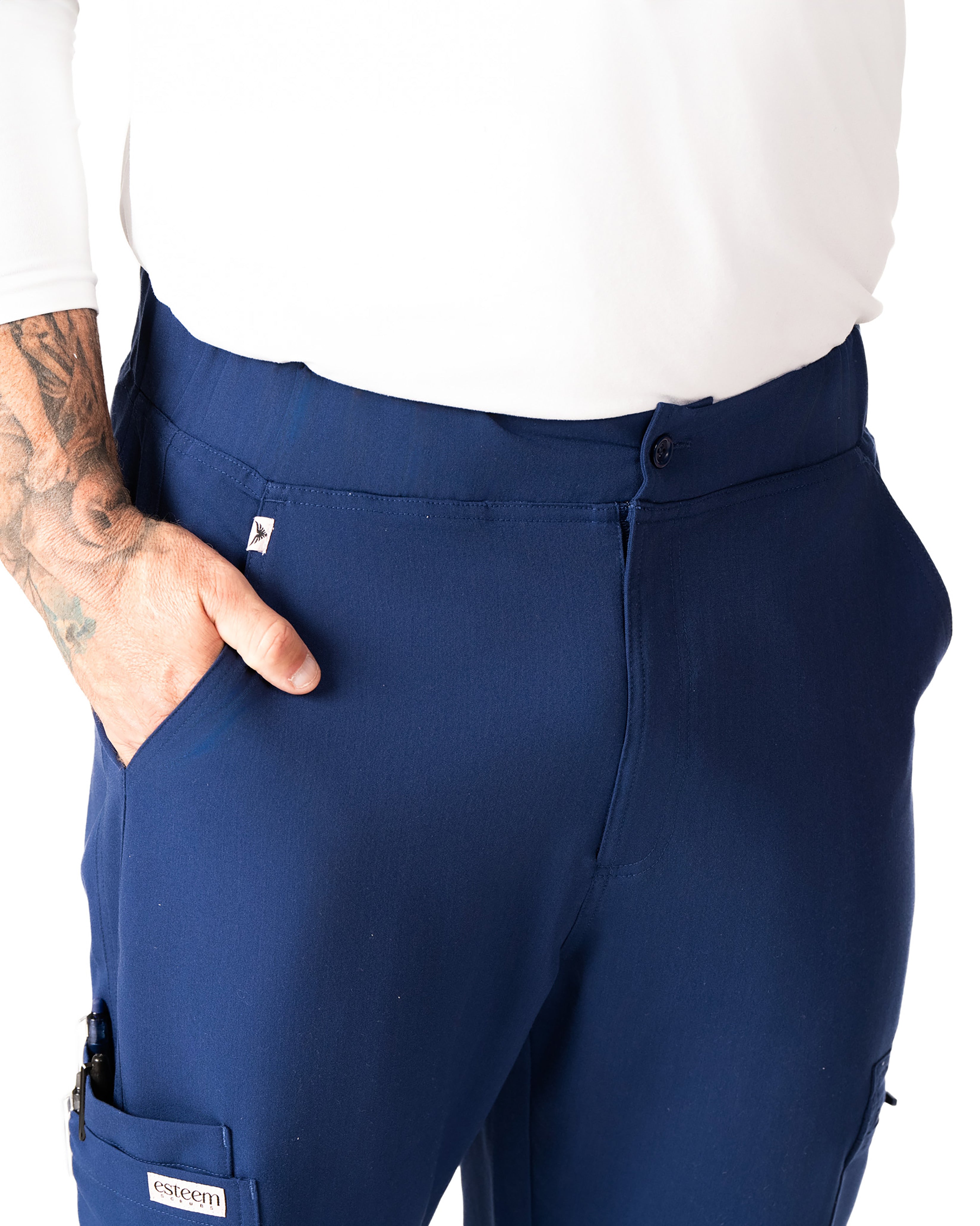Men's straight legs Scrub Pant - Navy.