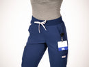 Libra skinny women's Jogger scrub pant-Navy .