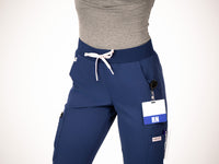 Libra skinny women's Jogger scrub pant-Navy .